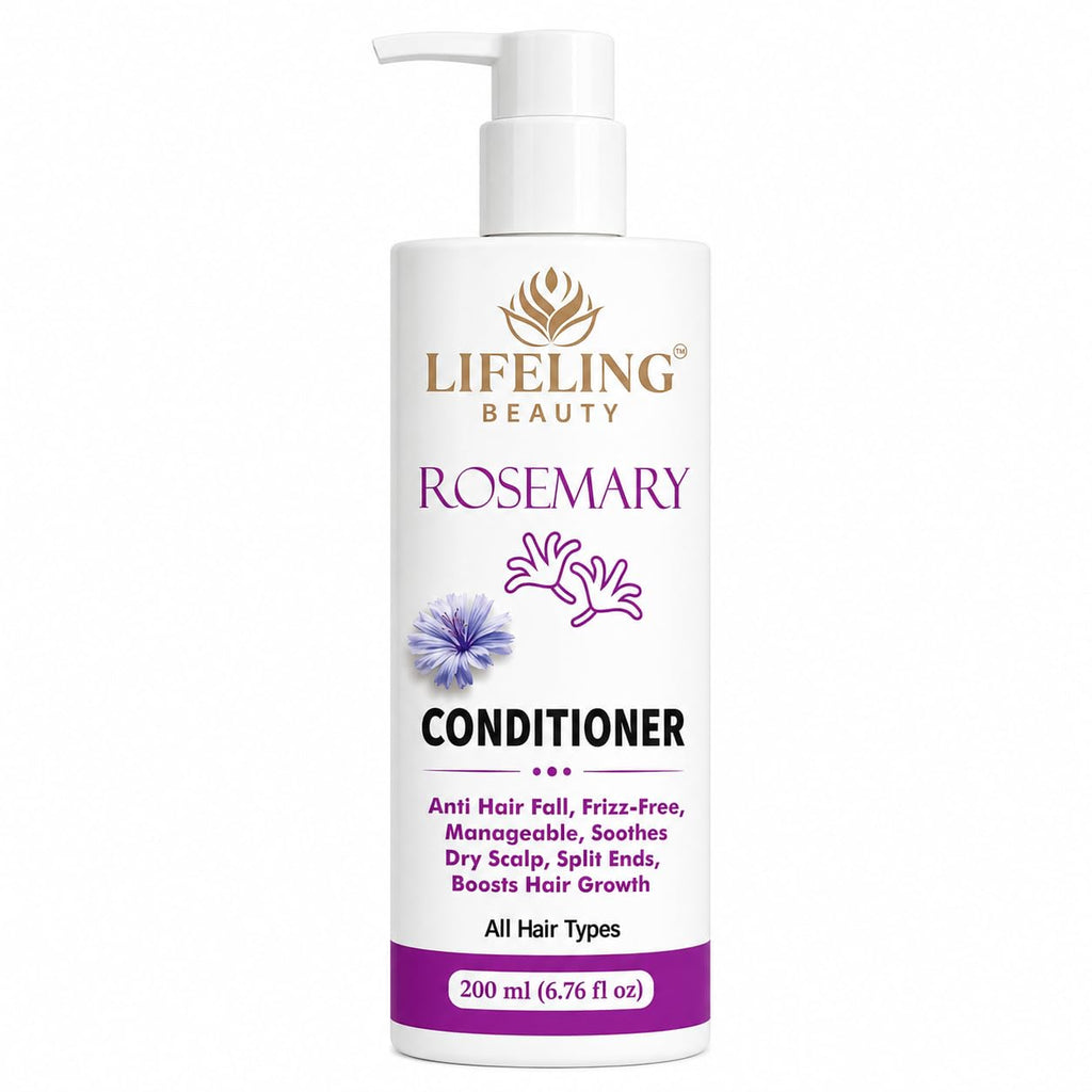 Lifeling Beauty Rosemary Conditioner, Anti Hair Fall, Frizz-Free, Repairs Bond, Sulfate Free, All Hair Types, 200 ml