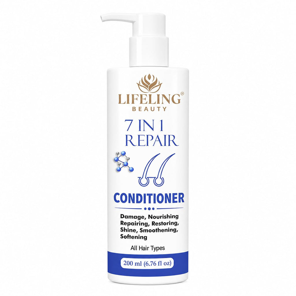 Lifeling Beauty 7 in 1 Repair Conditioner, Rice Water Infused, Sulfate Free, Controls Frizz, Repairs Bond, 200 ml