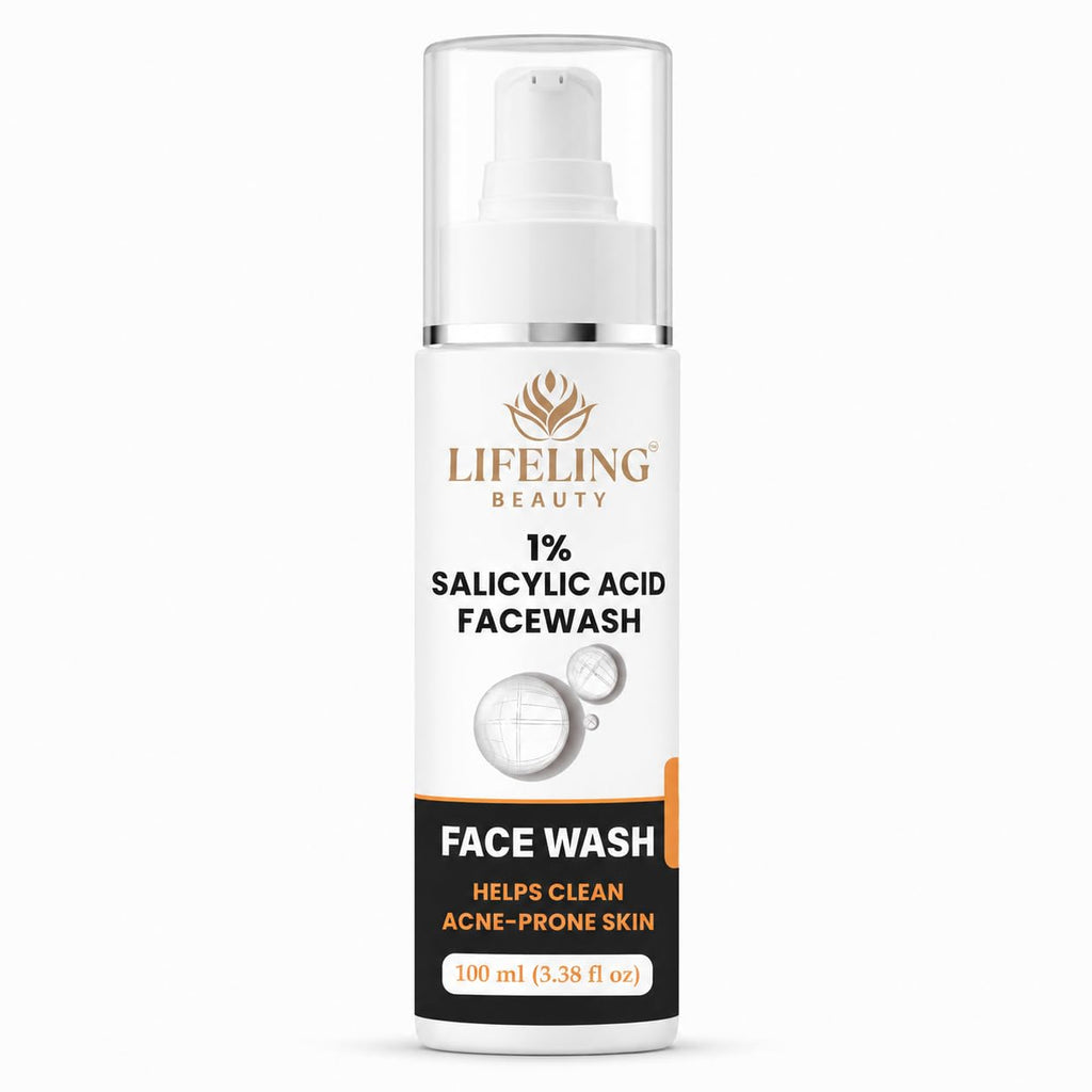 Lifeling Beauty Face Wash with Neem, Tea Tree Oil & Aloe Vera, 100 ml (1% Salicylic Acid Facewash)
