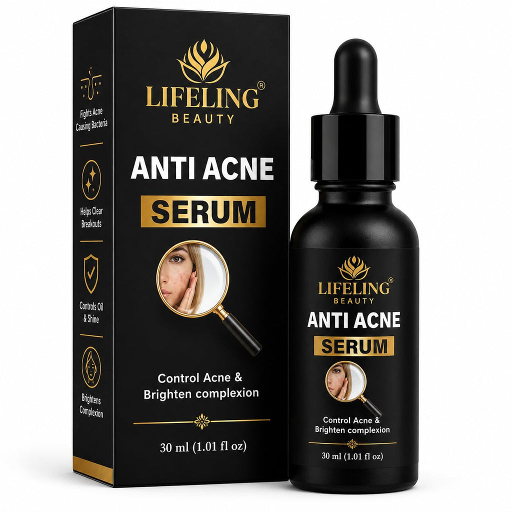 Lifeling Beauty Anti Acne Serum, Controls Oil & Shine, Brightens Complexion, Fights Breakouts, 30 ml