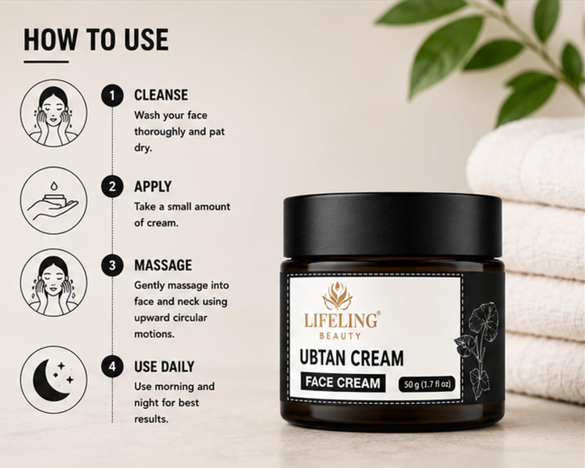 Lifeling Beauty Face Cream, Rapid Wrinkle Repair, Regenerating Anti Aging, 50 g (UBTAN Cream)