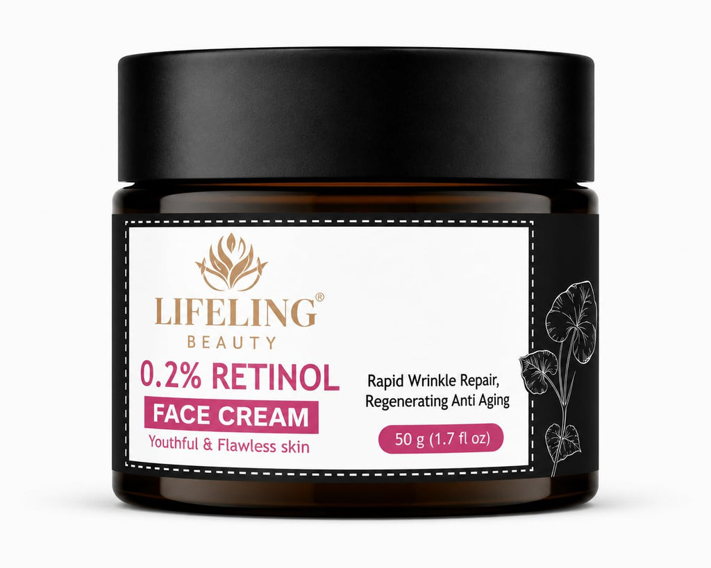 Lifeling Beauty Face Cream, Rapid Wrinkle Repair, Regenerating Anti Aging, 50 g (Retinol 0.2% Cream)