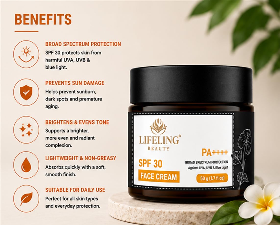Lifeling Beauty Face Cream, Rapid Wrinkle Repair, Regenerating Anti Aging, 50 g (SPF 30 PA+++ Cream)