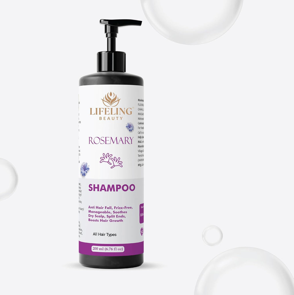 Lifeling Beauty Shampoo, Smoothens Hair, Treats Split Ends, Boosts Hair Growth, All Hair Types, 200 ml (Rosemary shampoo)