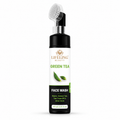 LIFELING BEAUTY Face Wash with Built-In Brush, Gel Formula, Skin Brightness & Glowing Hydration, 150 ml (Green Tea Facewash)